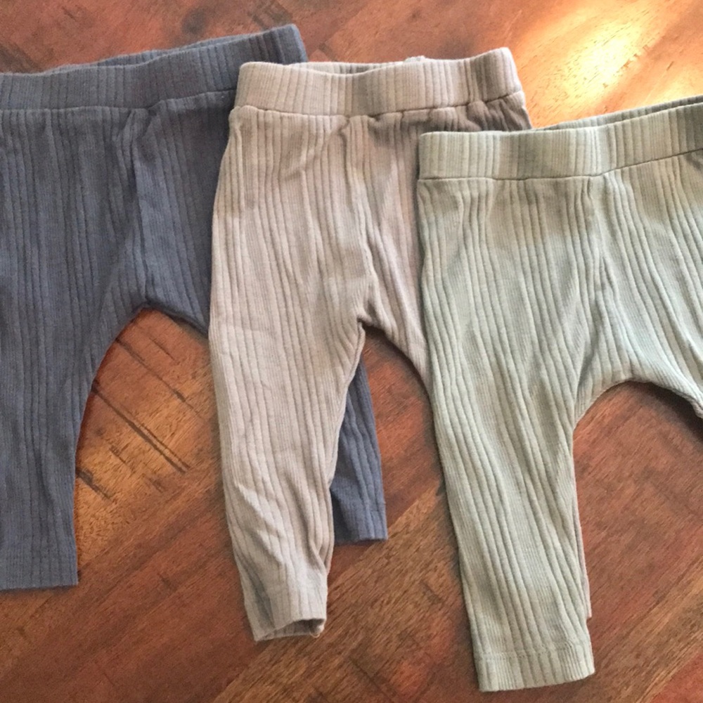 Kate Quinn Ribbed Organic Cotton Leggings Trio